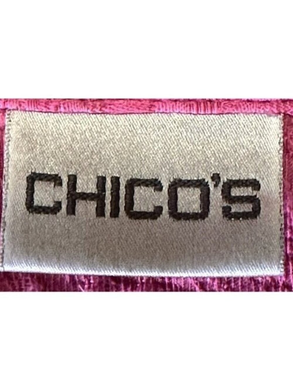Chicos Womens 2 Pink Floral Jacquard Jacket Textured Stretch Button Up Artwear - Picture 8 of 11